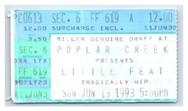 Petit Feat Concert Ticket Stub Juin 13 1993 Chicago Illinois - £32.51 GBP
