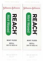 Reach Mint Floss Waxed refill spool, 200 yds (2 Pack) - £12.32 GBP