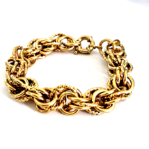 SLC 8&quot; Textured Triple Chain Link Chunky Bracelet - $21.77