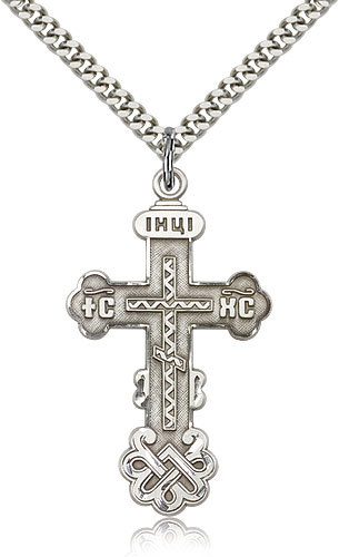 Men's Bliss Sterling Silver Cross Pendant-24 Inch Necklace 0269SS/24S - £40.75 GBP