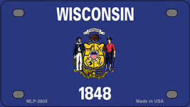 Wisconsin Flag Novelty Mini Metal License Plate Tag - $14.95