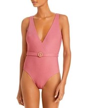 MSRP $195 Onia Michelle Belted One Piece Red Size Large - £52.81 GBP