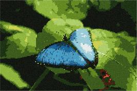 Pepita Needlepoint Canvas: Butterfly in Blue, 12&quot; x 8&quot; - £67.62 GBP+