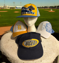 Lot Of 4 UCLA Bruins Stitched Bruins Bear Blue Fitted + Snapback Hats Vtg - €56,16 EUR