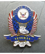 NAVY VETERAN USN VET EAGLE USA LAPEL PIN BADGE 1.5 x 1.6 INCHES - $6.67