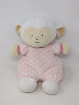 Animal Alley Baby Monkey Lamb Plush Stuffed Lovey Polka Dot Pink Toys R Us VTG - £31.81 GBP