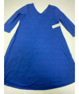 Soft Surroundings Double V Neck Blue Daphne Dress Size S NWT Women's - $27.74