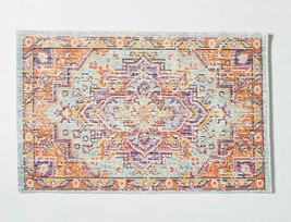 Antique French Modern Oriental Rug Bohemian Anthropologie Pastels &amp; Brig... - $236.61