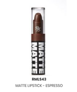 RK BY KISS  MATTE LIPSTICK ESPRESSO COLOR MATTE LIPSTICK RMLS43 - $55.17 MXN