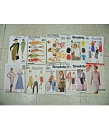 Lot of 10 Vintage Simplicity Crafts Fabric Cut Outs Womens Clothing USED - $12.74