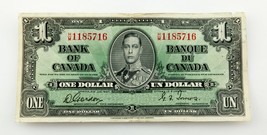 1937 Bank of Canada One Dollar Bank Note (F) Fine Condition Pick# 58d - £54.59 GBP