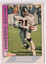 Deion Sanders Atlanta Falcons Cornerback 1991 Pacific Card # 1 Near Mint - £1.16 GBP