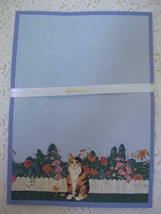 Vintage Hallmark Calico Cat Kitty Flower Garden Stationery 32 Sheets 16 Envelope - $14.99