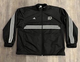Mens XXL Adidas Army University Full Zip Jacket Striped Sleeves Black - $29.69