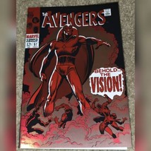 2024 Rare HTF Avengers 57 NM MX Foil 1000 1st App Vision 1968 Foreign Variant - £64.03 GBP