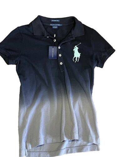 Polo Ralph Lauren Slim Fit black and gray Green Big Pony Size Youth Medium New - $23.38
