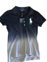 Polo Ralph Lauren Slim Fit black and gray Green Big Pony Size Youth Medi... - $23.38