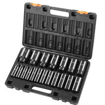 VEVOR Impact Socket Set, 1/2 inch 19 pcs Deep Impact Socket Set, 6-Point... - $46.90