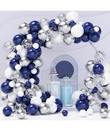 DIY Blue &amp; Silver Balloon Garland Kit – 120pcs Party Decorations - $38.99