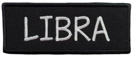 Libra Zodiac Embroidered Iron On Patch Choose Hook &amp; Loop or Iron On - £4.39 GBP+