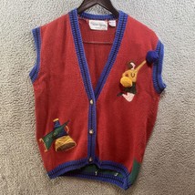 Sharon Young Sportswear Knit Sweater Vest Cheerleader Football Size Larg... - $13.50