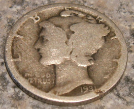 1931-D Mercury Dime G - rare 90% silver coin! - $8.00