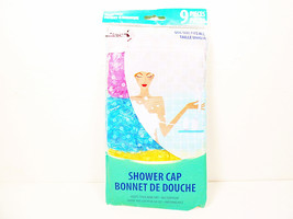 Shower Bath Caps Reusable Waterproof Hair Cap 9 Piece Elastic Showering ... - £5.26 GBP