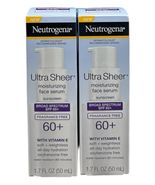 (2) Neutrogena Ultra Sheer SPF 60+ FRAGRANCE FREE Face Serum Lotion 1.7o... - $366.69 MXN