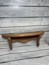 Vintage Farmhouse Country Solid Wood Wall Shelf Rack 17 1/2” Long - $27.72