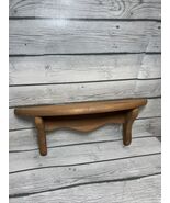 Vintage Farmhouse Country Solid Wood Wall Shelf Rack 17 1/2” Long - $27.72