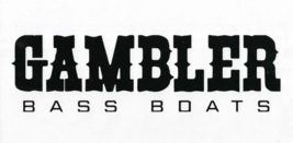 Gambler Bass Boats - Waterproof Vinyl Window Decal - 10&quot; x 3&quot; - White/Black - £7.46 GBP