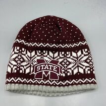 Mississippi State Bulldogs Hat Men Red Gray Adidas Beanie Cap New Adult - $18.05 CAD