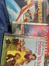 Lot of 3 Vintage Little Golden Books Snow White, Zorro &amp; Supercar - £10.38 GBP