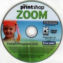 The Print Shop Zoom DVD-ROM For XP/Vista - New Dvd In Sleeve - $3.98