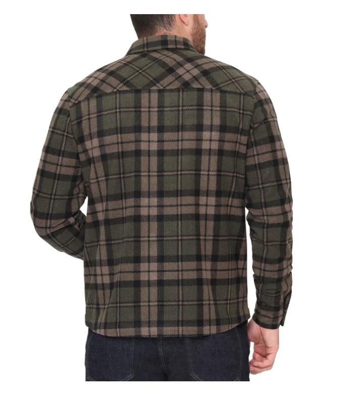 BC Clothing Mens Shirt Green Multicolor Plaid Flannel Chest Pockets Long Sleeves Item image 3
