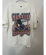 Vintage Starter New York Yankees World Series Champions White T Shirt Si... - $49.99