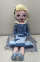 Disney Frozen Adventures Elsa Plush doll winter dress holly leaf berries in hair - £10.04 GBP