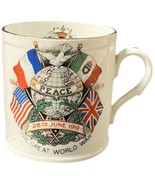 Antique Vintage English 28th June 1919 Peace The Great World War Mug She... - $68.72 CAD