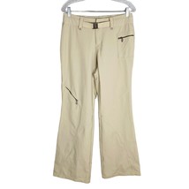 Athleta Pants 6 Beige Belted Cargo Zip Pockets Wide Leg Stretch - $25.00
