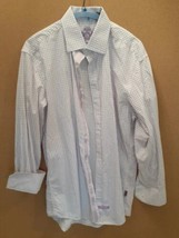 English Laundry Mens Size 15 1/2 32/33 Long Sleeve Button Up Flip Cuff S... - $19.68