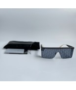 Christian Dior DiorClub M1U Black &amp; Gold Sunglasses w/ Blue Logo Lens –B... - $389.08 CAD