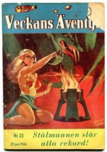 Veckans Aventyr #25 1944-Swedish comic Superman Jungle Jim G - £52.27 GBP