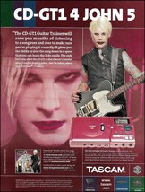 John 5 (Rob Zombie) 2004 Tascam CD-GT1 Guitar Trainer advertisement print ad - £2.87 GBP