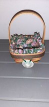 Longaberger 1998 Small Easter Basket, Egg Fabric Liner, Tie On and Prote... - $368.38 MXN