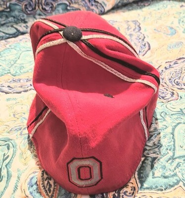 OSU On Bill Baseball Cap, Red Striped Ohio State One Size Fit Hat T.O.W. Misform Item image 4