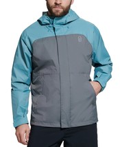 Bass Outdoor Men&#39;s Firebird Rain Tech Jacket in Gargoyle/Arctic-Small - £44.58 GBP