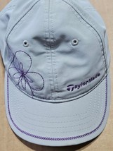 TaylorMade Golf Hat Trucker Cap Light Gray Floral Embroidery Outdoors Ca... - $9.20