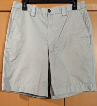 Eddie Bauer Mens Shorts 33 Beige Slash Pockets Flat Front Cotton Summer Bermuda - £9.94 GBP