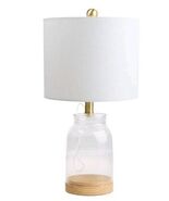 Emryn House™ 21&quot; Fillable ~ Glass ~ Table Lamp w/LED Bulb ~ Shade ~ Wood... - $105.97 CAD