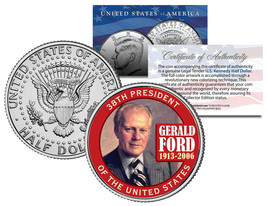 GERALD FORD *38th President* 1913-2006 JFK Kennedy Half Dollar Colorized... - £6.70 GBP